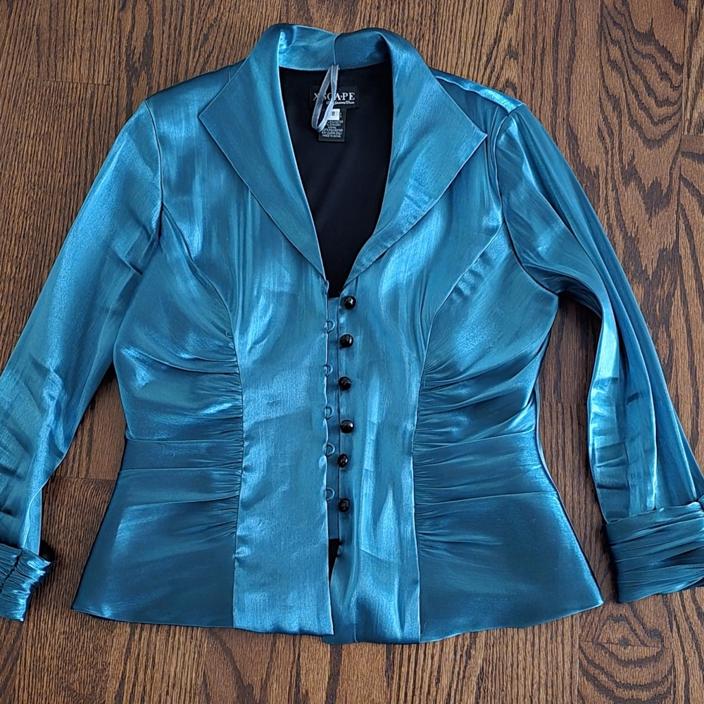 Xscape Shimmering Teal Women's blouse